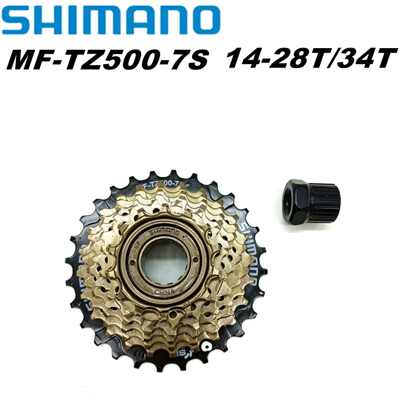 Bicycle Cassette Bicycle Sprocket Gear Bicycle Parts Bike Sprocket Bike Freewheel SHIMANO TOURNEY TZ500 TZ31 7v 7 Speed Cassette Mountain Bike Freewheel Metal Thread Sprocket 14-28/34T Original