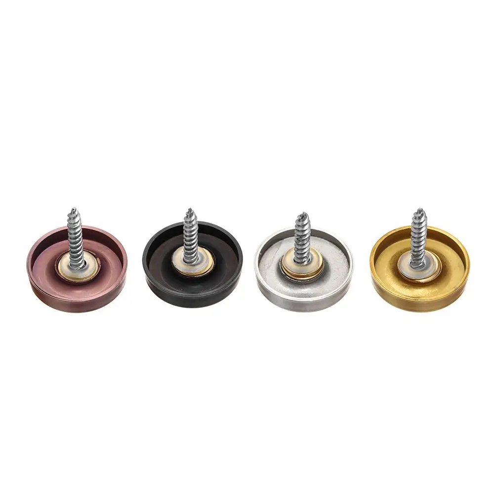Vis à Tête Miroir Acier Inoxydable - 18 Mm, Lot De 4, Finition Brossée, Neuf