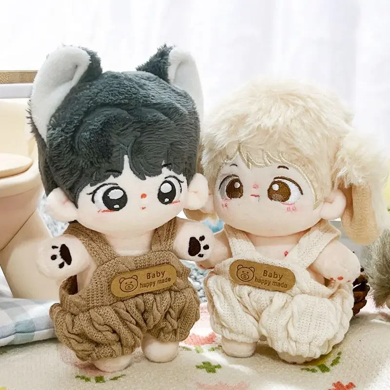 10cm baby clothes cute winter sweater with suspender pants New Year set starfish cotton doll accessories doll 5