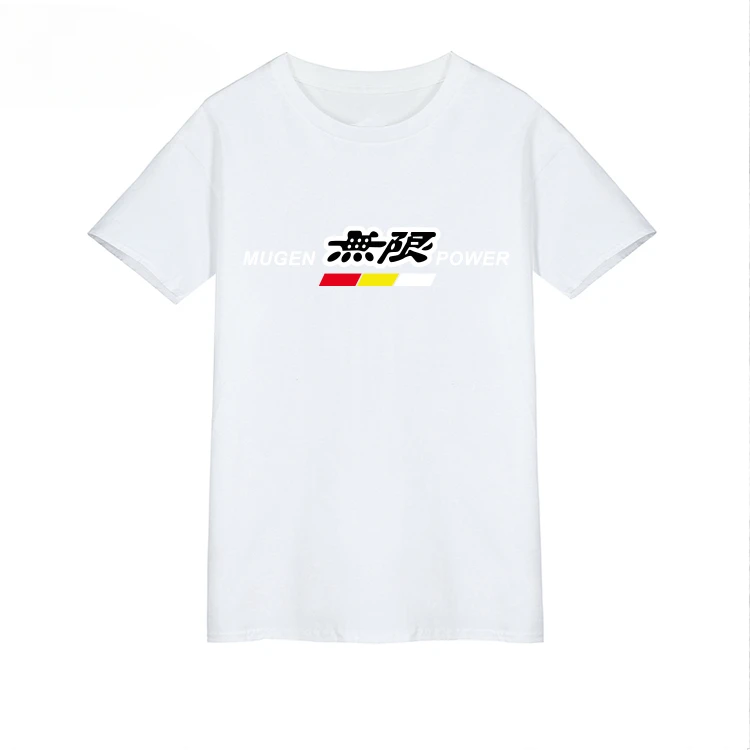 Salute Infinite Mugen Honda Fit Civic First Text D 자동차 개조 팀 직원 반팔 하이 퀄리티 반팔 티셔츠 남성용