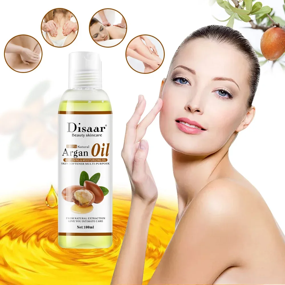 

Disaar 100ml Pure Natural Argan Oil Moisturizing Body Oil Plant Essential Oils Soothing Skin Massage Oil Beauty Health Skin Care