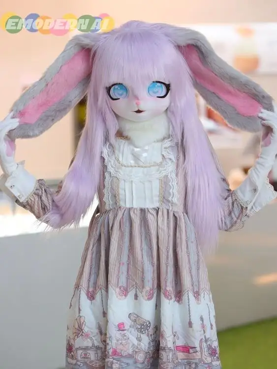Fursuit Kigurumi Furry Headsets Cosplay Costumes Comiket Furries Rubbit Doll Cat Comiket Furries Doll costumes Animal