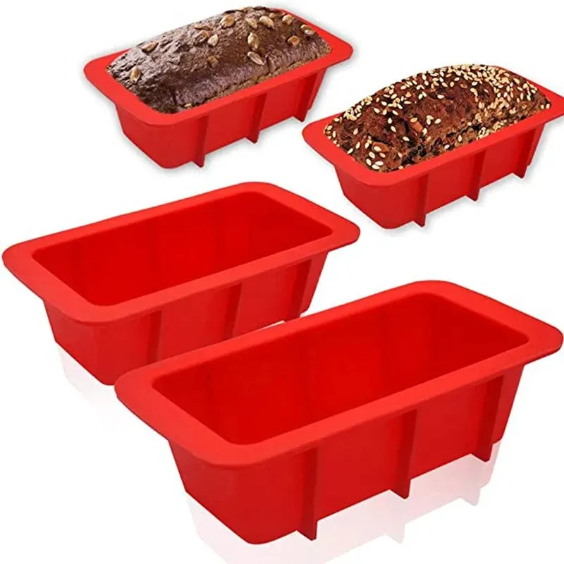 Silicone Loaf Pans Silicone Bread Baking Molds Pans Rectangle Cake Baking Pan Mold Non-stick Flexible silicone baking pans