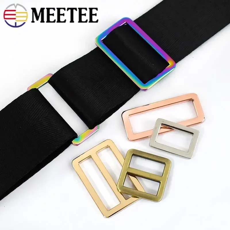 Metal Ring Buckles for Bag Strap Tri Glide Slider Clasp Webbing Dog Belt Adjuster Hooks DIY Hardware Accessories 5/10Pcs 20-50mm