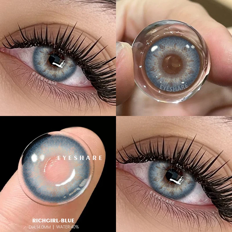 AMARA 2 stücke Farbe Kontaktlinsen Für Augen Natürliche Auge Grau Farbe Objektiv Kosmetische Weiche Augenlinsen Schönheit Schüler Blaue Linse jährlich – Detail 15