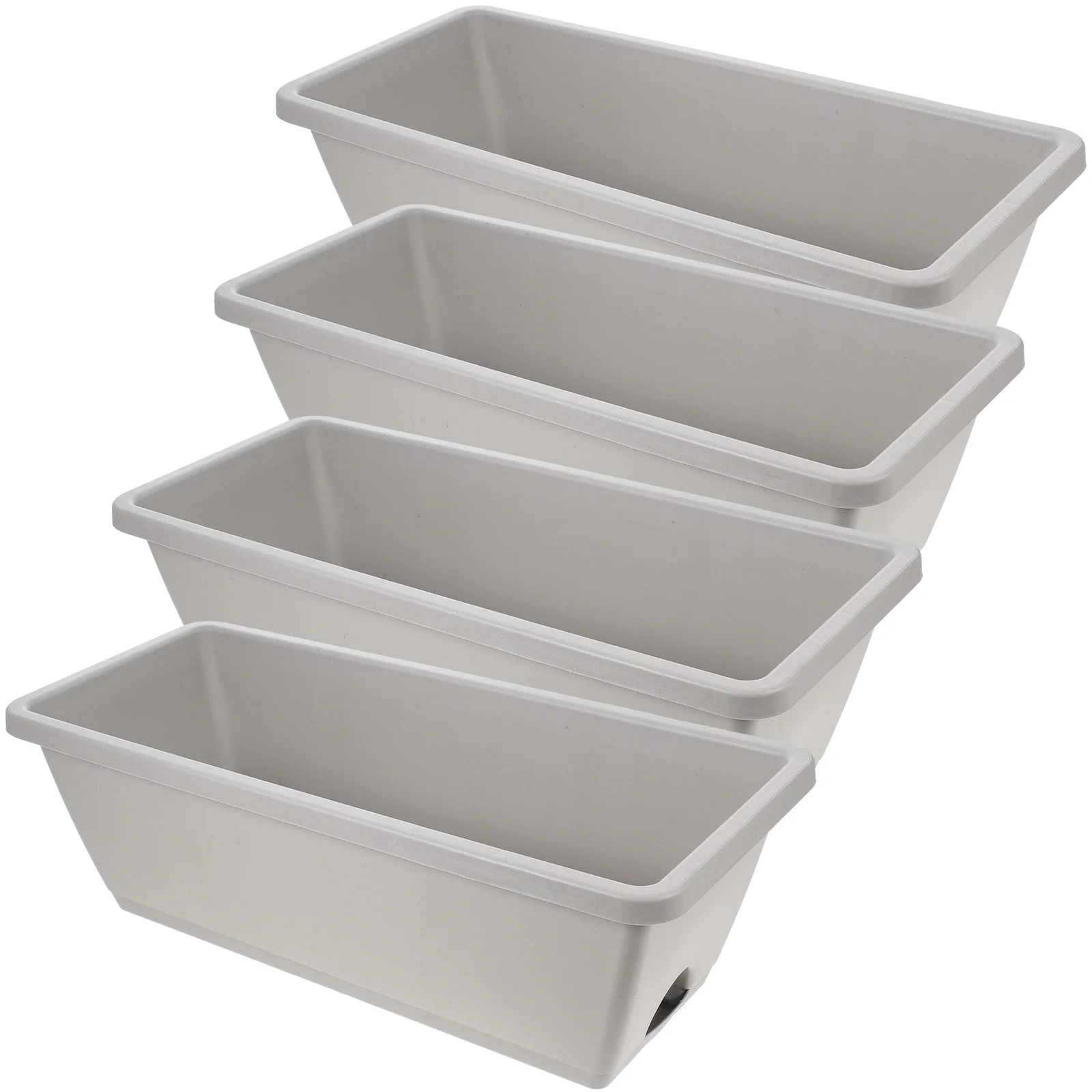 

Rectangular Flower Pot Window Flower Box Planter Eco-Friendly Plant Vegetable with Tray drain hole Shatterproof Garden Supplies