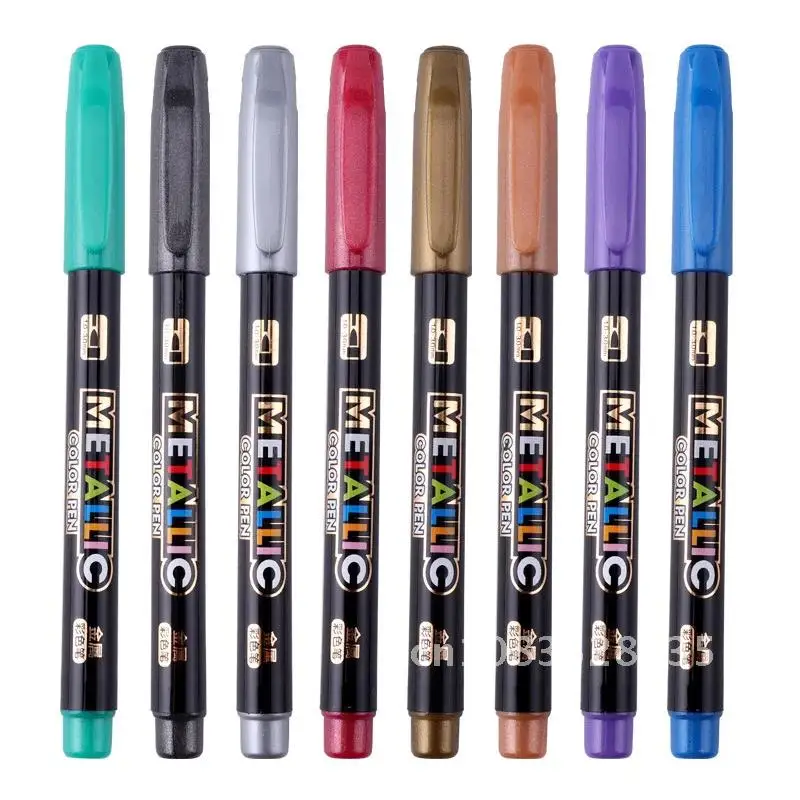 

Epoxy Resin Drawing Pen 8 Colors Graffiti Point Pen Leafing Point Pen Marker Acrylic Paint Highlights Metallic Permanent Marker