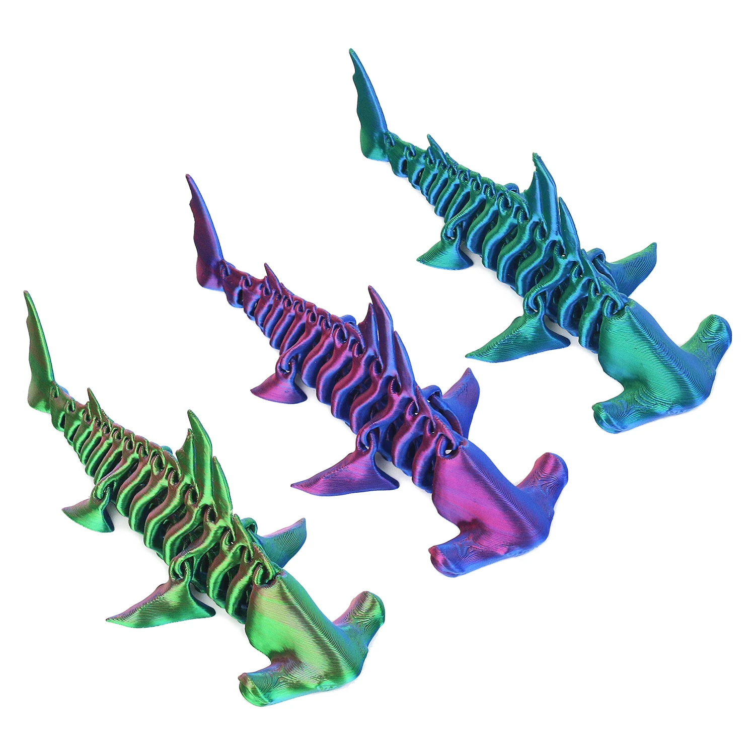 Hammer shark multi joint movable figurine model gift, home decoration decoration, children's toys, parent-child 5