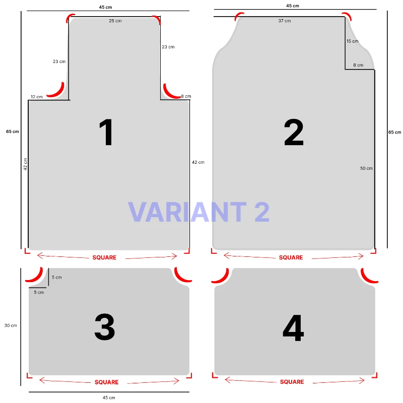 Set of Bohemian Style Floor Mat Universal Size Car Foot Mat American Retro Rugs for Bedroom Home Anti-slip Soft Rug 2