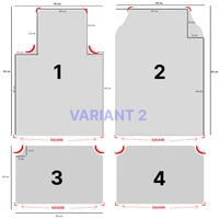 Set of Bohemian Style Floor Mat Universal Size Car Foot Mat American Retro Rugs for Bedroom Home Anti-slip Soft Rug 2