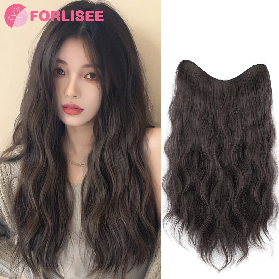 Curly Hair Wig Fluffy Hair Volume One Piece Long Extensions U-shaped Extensions For Women
