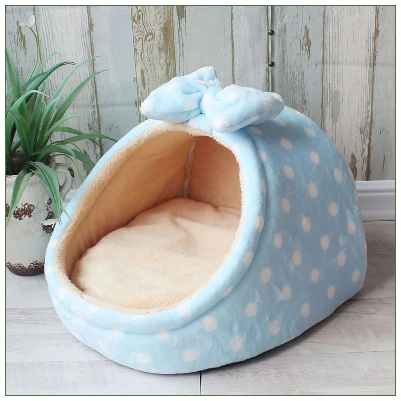 Pet bed dog house pet dog cushion Pet Dog House Warm Dog Bed Kennel Soft Puppy Cushion Cat Nest Dogs Basket For Small Medium Dogs