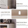 Fireplace TV Stand for 65+ Inch TV, 33" Tall Highboy Farmhouse Entertainment Center w/ 23'' Electric Fireplace, Rustic Media 4