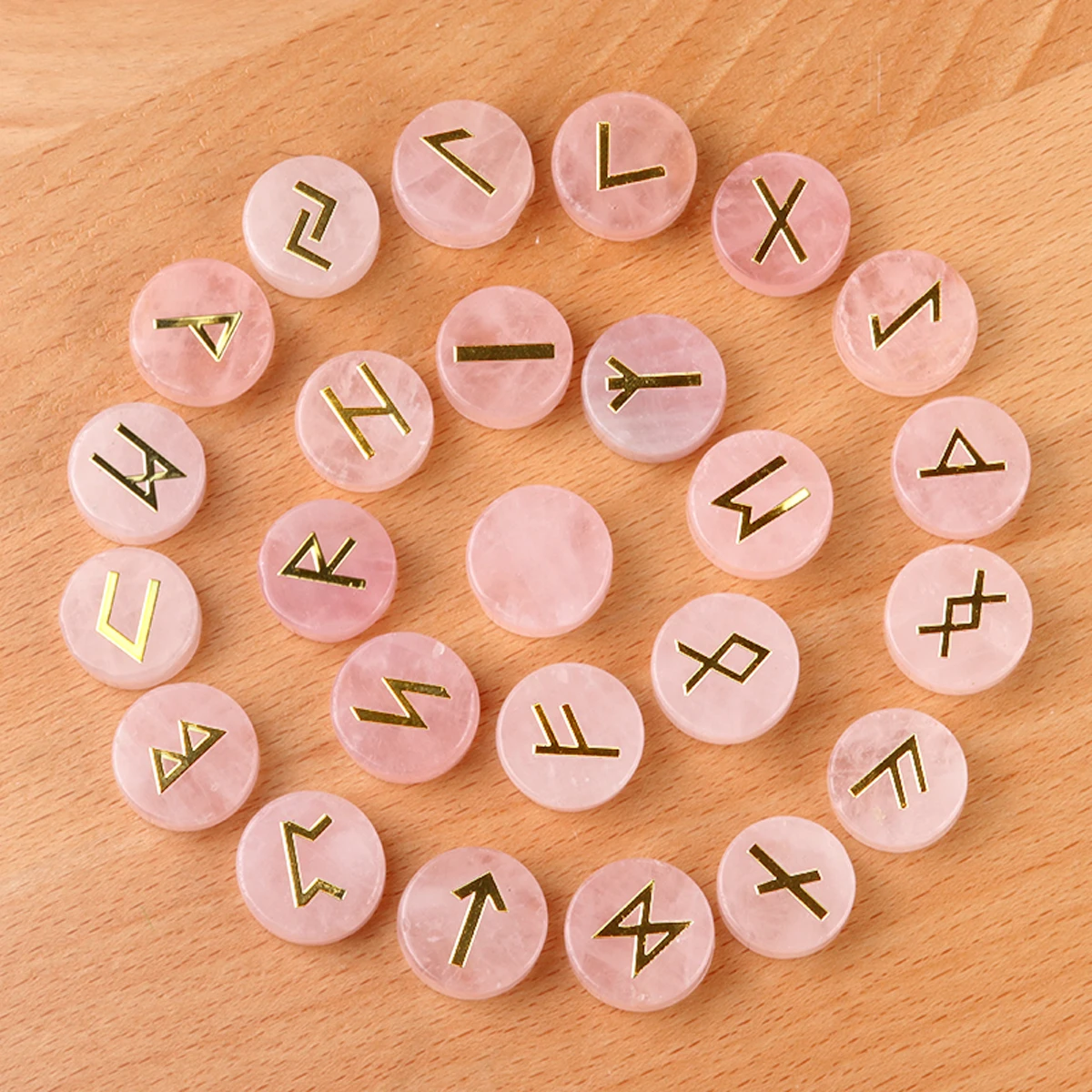 25 Stück Geburtsstein-Kristallstein-Perlen-Set, quadratische Runen, Energie, Natursteine, Hexen, Runen, Wahrsagerei, Steine, Heimdekoration – Detail 9