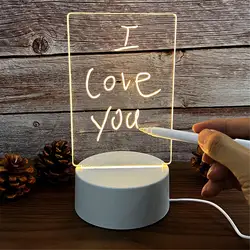 Note Board Creative Led Night Light USB Message Board Holiday Light With Pen Gift For Children Girlfriend Decoration Night Lamp