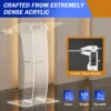 Slanted Podium Lectern Conference Pulpit Acrylic Podium Stand Clear Transparent Church Lectern Pulpit  for Wedding Classroom 1