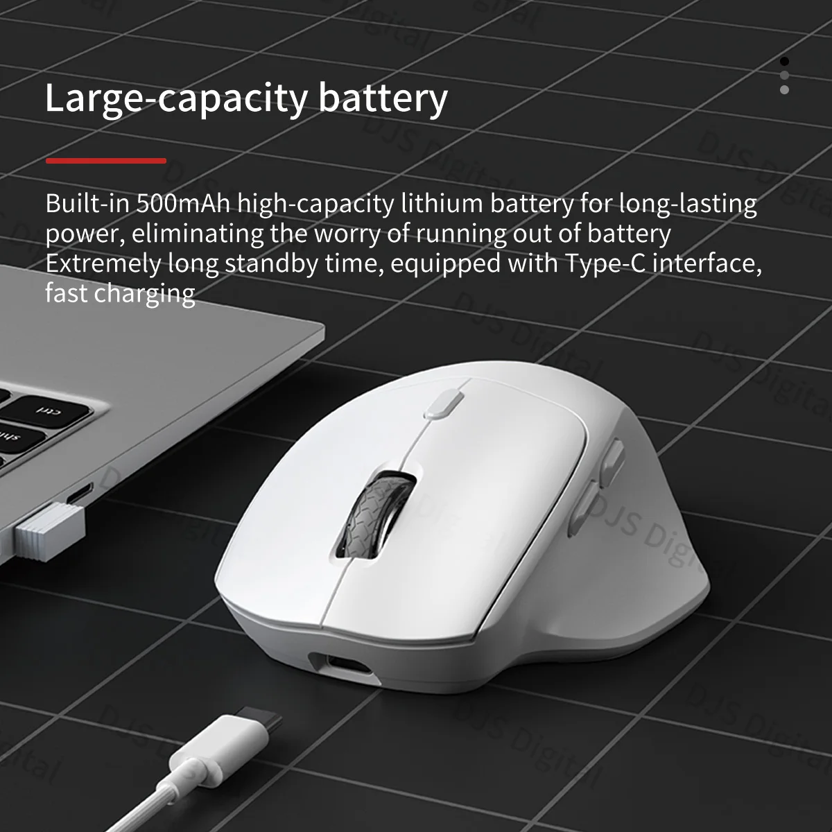 레노버 충전식 무선 휴대용 인체공학 마우스 듀얼 모드 블루투스/2.4G 긴 배터리 수명 편안한 그립감 사무실 게임용