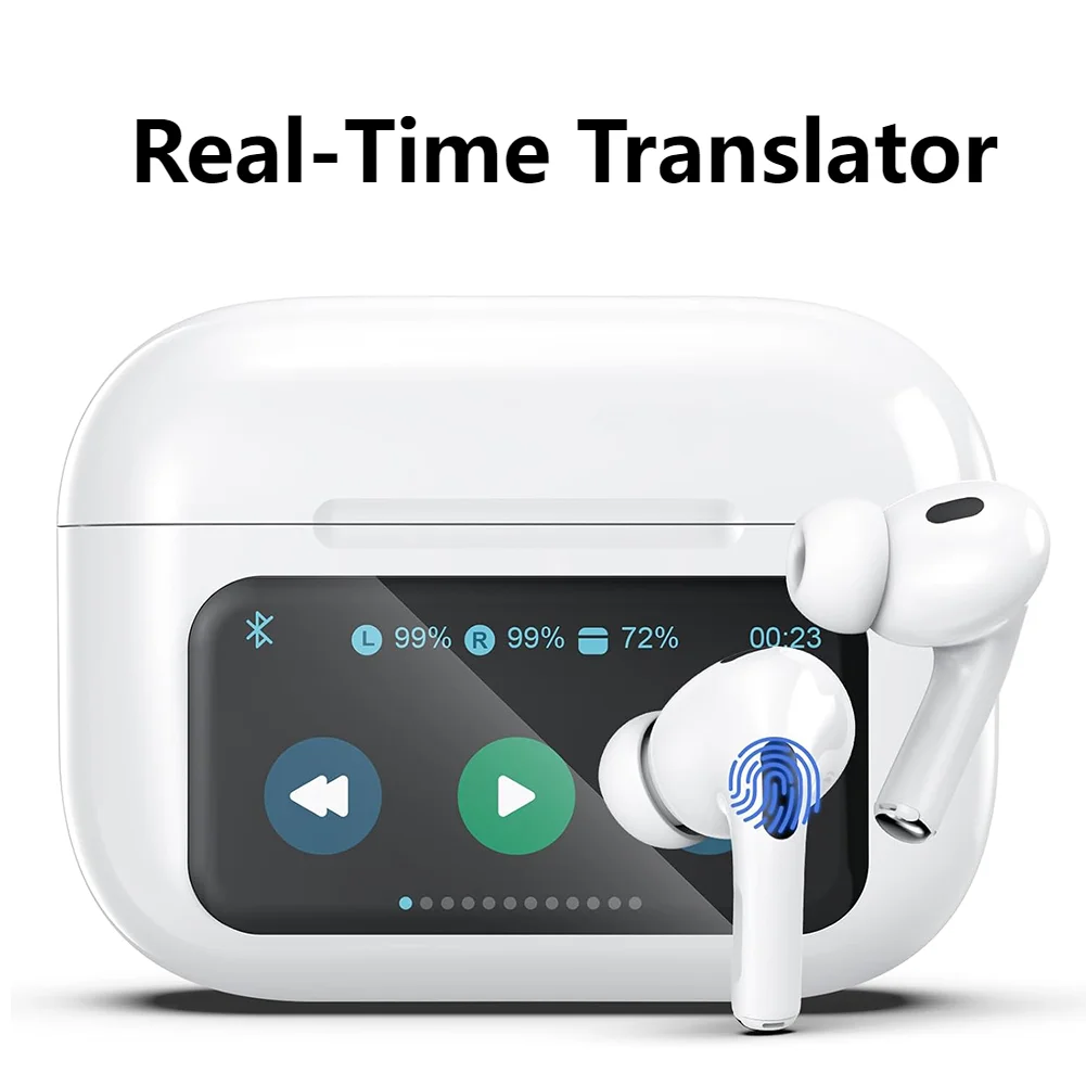 Language Translator Earbuds Real-Time Translation Earphones 144 Language 8 Offline Translation Device Wireless Earbuds Voice Translator Translator Earphones Translation Headset