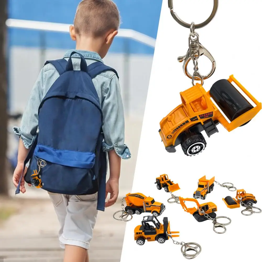 Mini Ciężarówka Brelok Z Klamrą 1:64 Skala Wózek Widłowy Ciągnik Inżynieria Model Samochodu Zabawka Koparka Klucz Wisiorek Obrączka Ozdoba