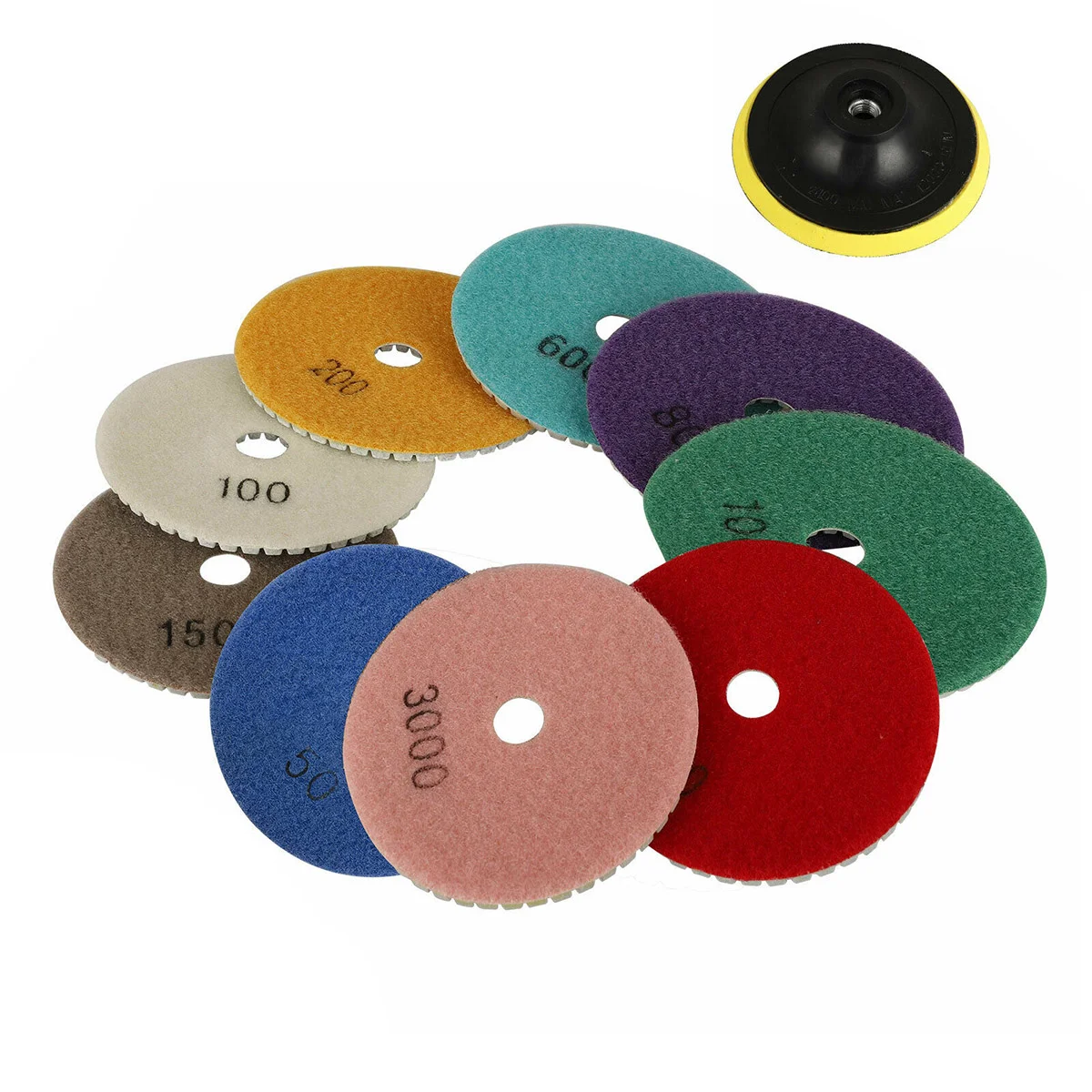 

Polishing Pads Pad Wet Kit Diamond Discs Sanding Grinder Concrete Marble Dry Grit Polisher Backer Stone Buffer Drill Polish
