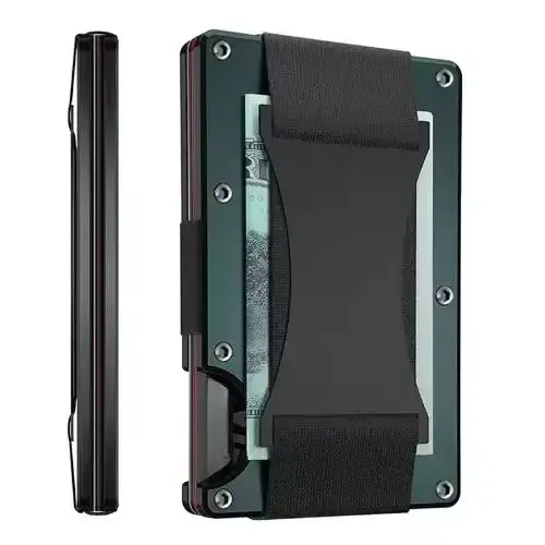 Forged Carbon Fiber Minimalist Slim Smart Wallets for Men Cashback Credit Card Holder Luxury Aluminium Wallet Rfid Money Clip - Image 17