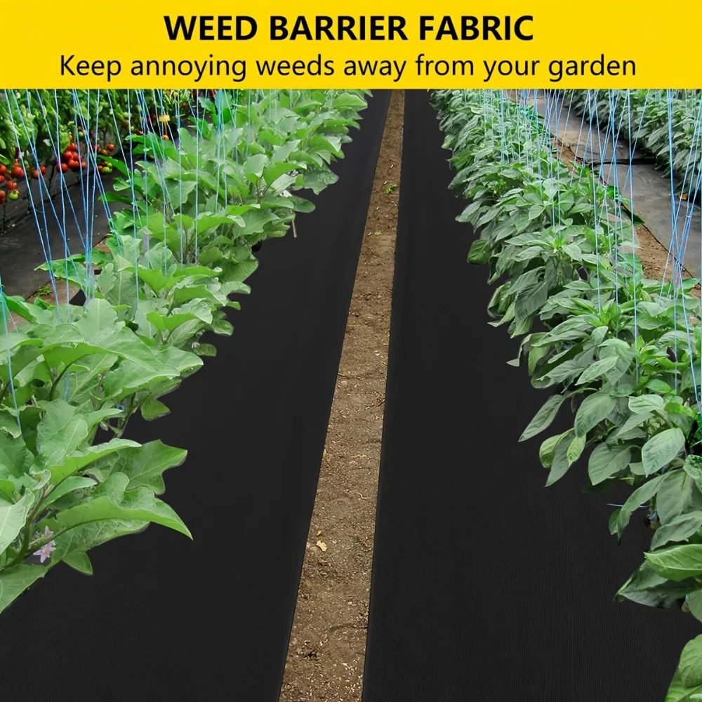 Premium Heavy-Duty Garden Landscape Fabric Weed Barrier Mat