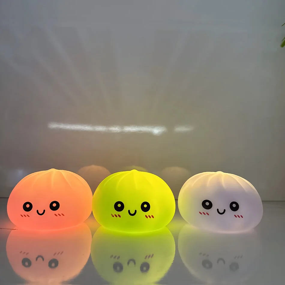 Luminous Dumpling Stress Relief Fidget Toy - Night Light & Desktop Decoration Gift