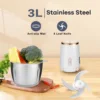 LAC Household  Kitchen White 3L Mixer Commercial Electric Meat Beater Multi-function Grinder Detachable Blade With Safety Lock 3