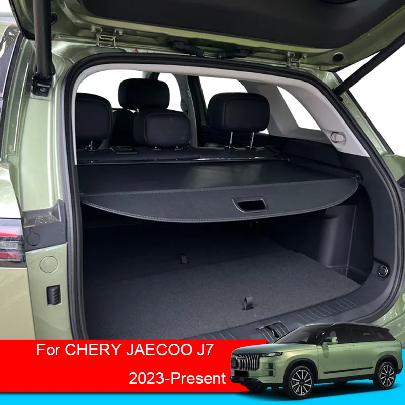 

Задняя крышка для багажника автомобиля для CHERY JAECOO J7 2023-2025, задняя стойка, перегородка, навес, холст, украшение для хранения, аксессуары