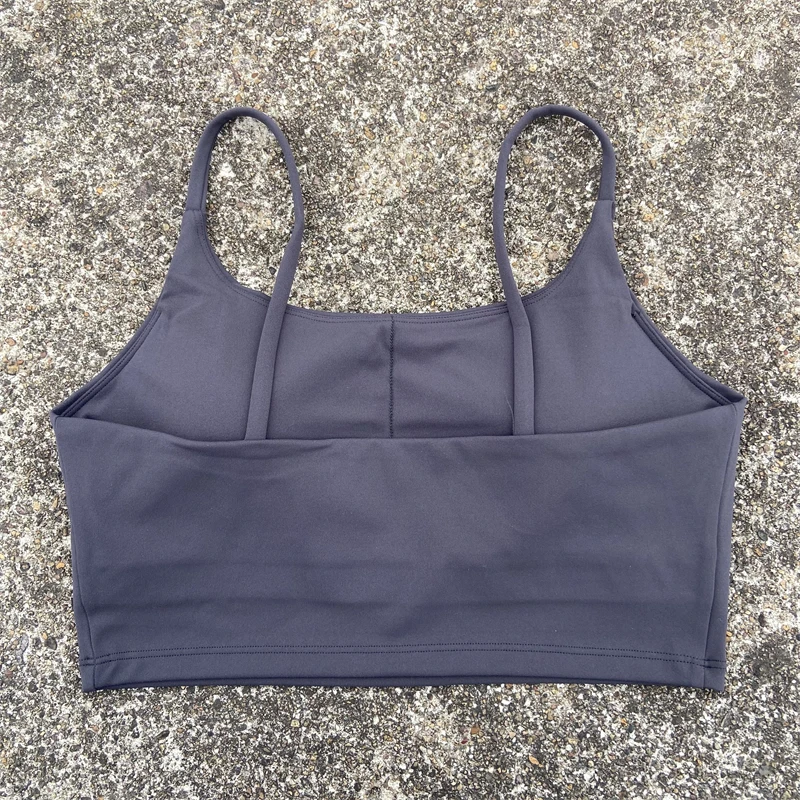 Backless Sports Bra Gym Workout Top Thin Strap Yoga Vest Women High Support Fitness Bralette Push Up Running Padded Underwear 6