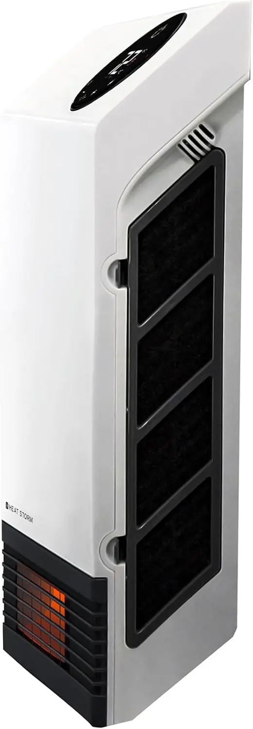 Storm Deluxe Space 1000 Watt Infrared Wall Mount Electric Heater, White