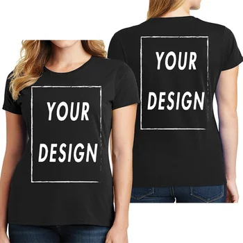 UE Size Custom Team T-shirt for Women, Add Your Own Design in Front and Back, Print and Text, High-quality T-shirt for Men 1