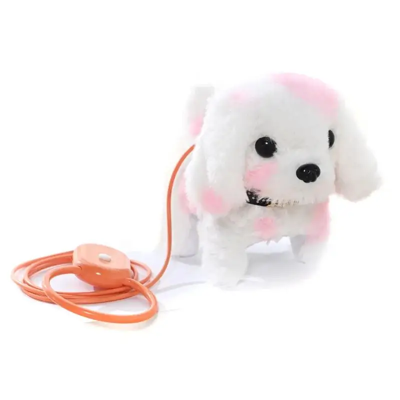 Puppy Funny Barking Plush Dog Toy Leash Electric Walking Dog Toy Hot Children's Simulation Craw Baby Gifts Learning