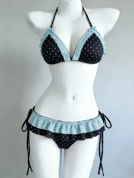 Fairy Sweet High Waist 4-Piece Split Bikini Set For Women 2026 - Print Trendy Swimwear Chic Beach Vacation Summer Party Fashion