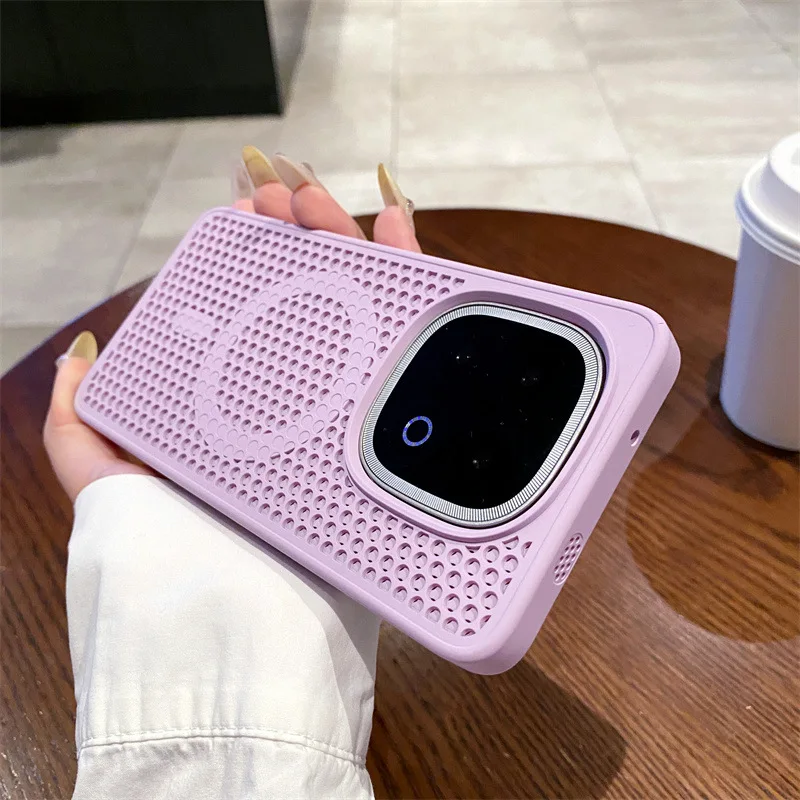 Magnetic Heat Dissipation Mesh Case with Mag-safe Charging and Shockproof Soft Bumper