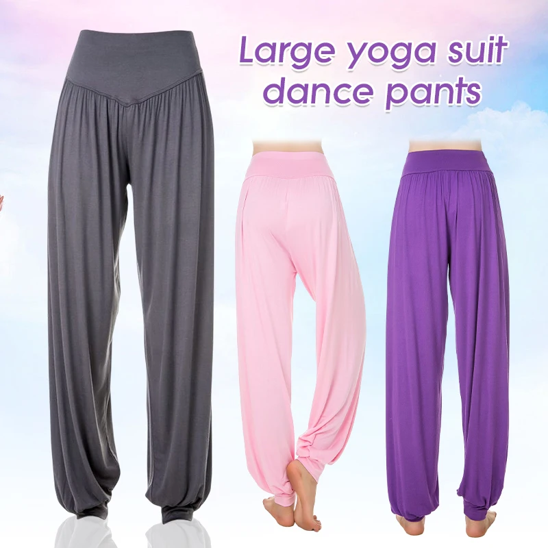 Summer Women Bloomers Modal Harem Pants Casual Sweatpants Solid Color Baggy Gym Yoga Jogging Pants Loose Dance Trousers