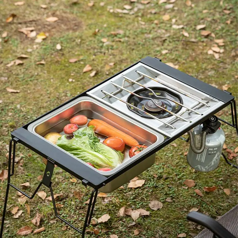 Kitchen Sink Workstation Stainless Steel Camping Sink Single Bowl Laundry Utility Portable Farmhouse Kitchen For