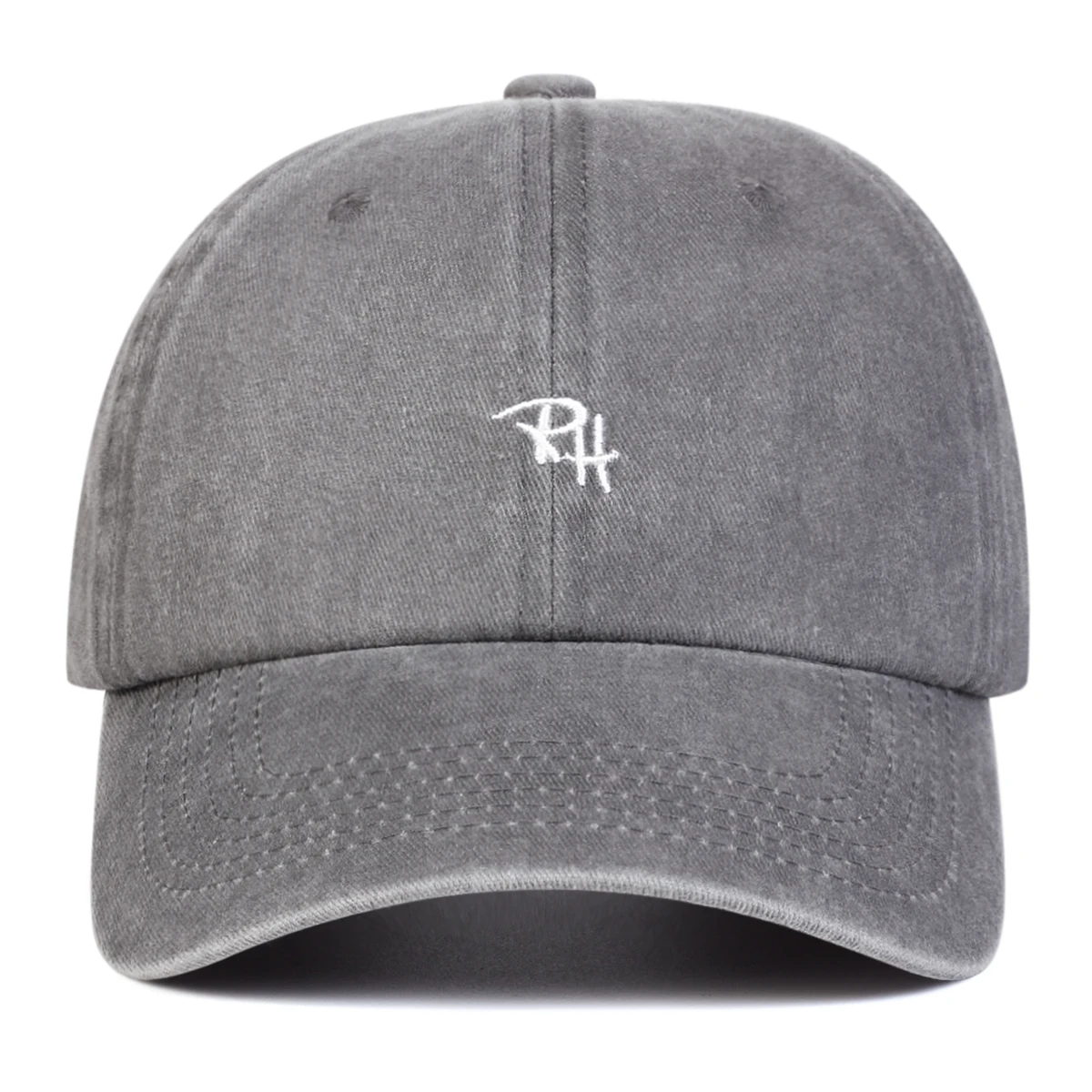 Unisex RH Brief Stickerei Waschen Baseball Caps Frühling und Herbst Outdoor Einstellbare Casual Hüte Sonnenschutz Hut – Detail 7