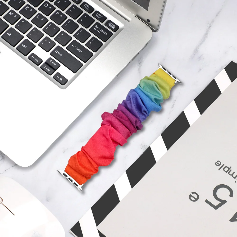 Printed Elastic Scrunchie Watch Strap