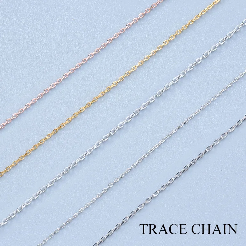 925 Sterling Chain 40cm-60cm Box Chain Necklace for Women Girls Kids Children Jewelry sterling chain necklace