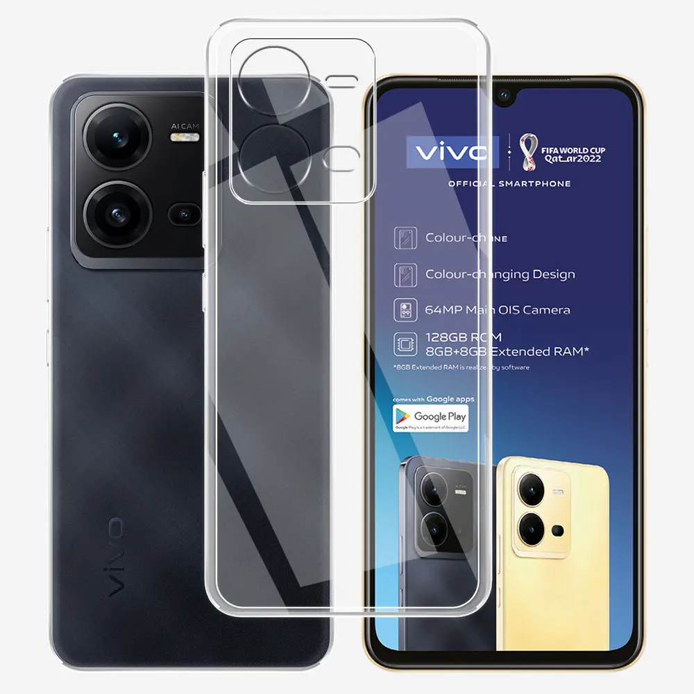 Per Vivo X80 Lite Custodia In Silicone Trasparente Custodia Morbida In Tpu Per Vivo X80 Lite Funda Per Vivo X80 Lite Coque Trasparente