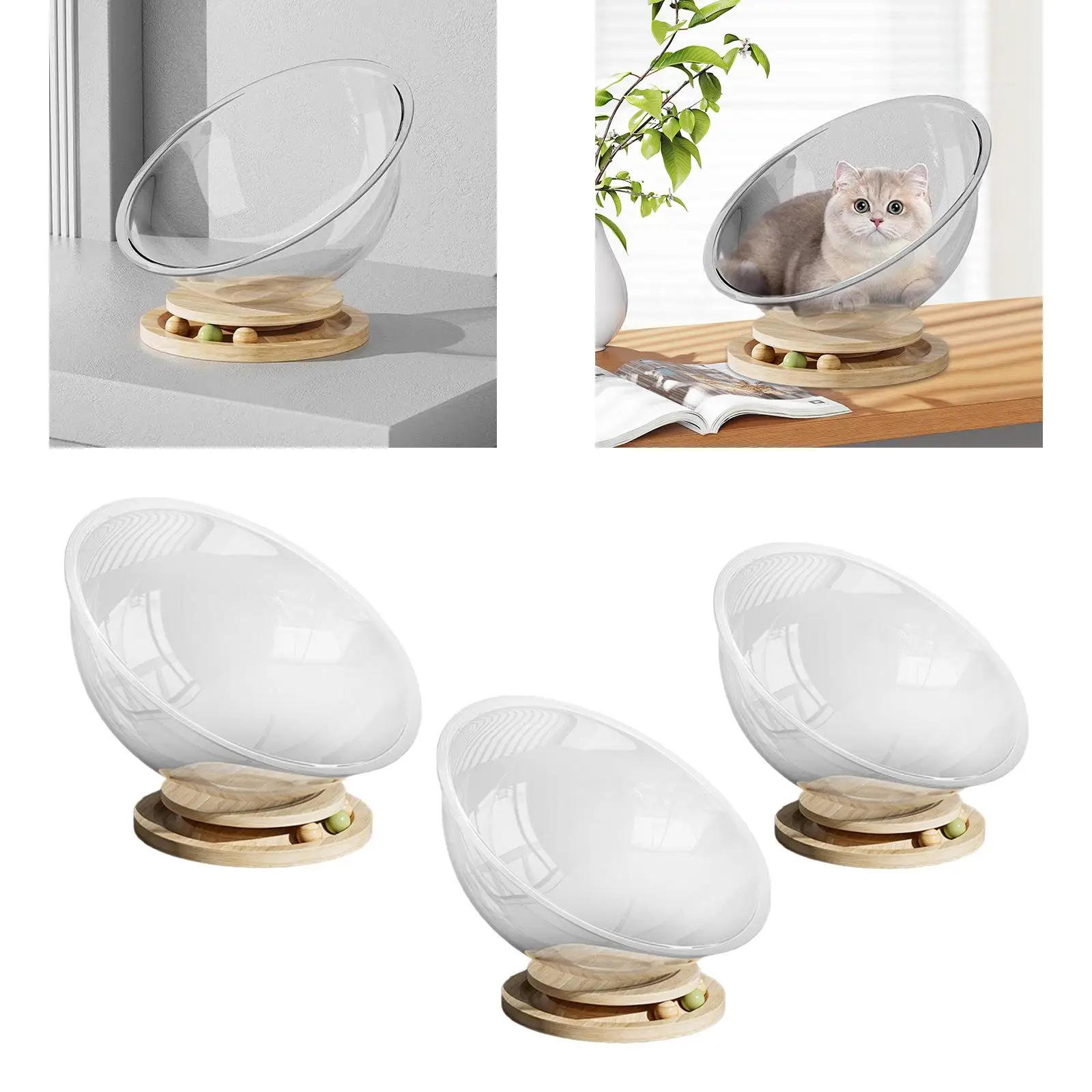 Space Capsule Cat Bed Indoor Cats Pet Supplies Four Seasons Universal Easy Cleaning Kitten Nest Transparnt for Kitten Cats