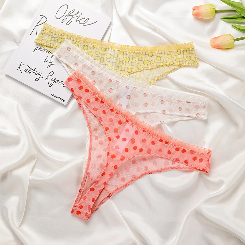 

Large Size Fruit Print Cotton Crotch Female Underwear Thong Lace Women Sexy Sexy Style T Pants Temptation Bikini Women Underwear