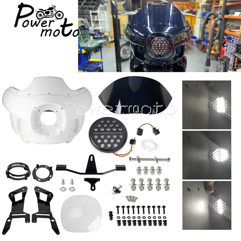 

Мотоциклетная фара верхняя обтекатель лобового стекла для Harley Dyna Street Bob FXDB EFI FXDBI FXDL FXD FXDL 2006-2017