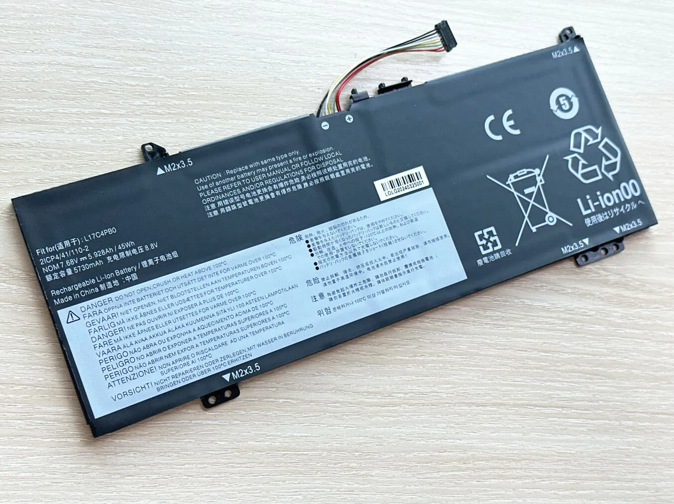 Bateria do Portátil para Lenovo Yoga 530 53014ikb 530-141kb Célula Li-ion 14arr L17c4pb0 L17m4pb0 L17m4pb2 L17c4pb2 Peças da - Imagem 2