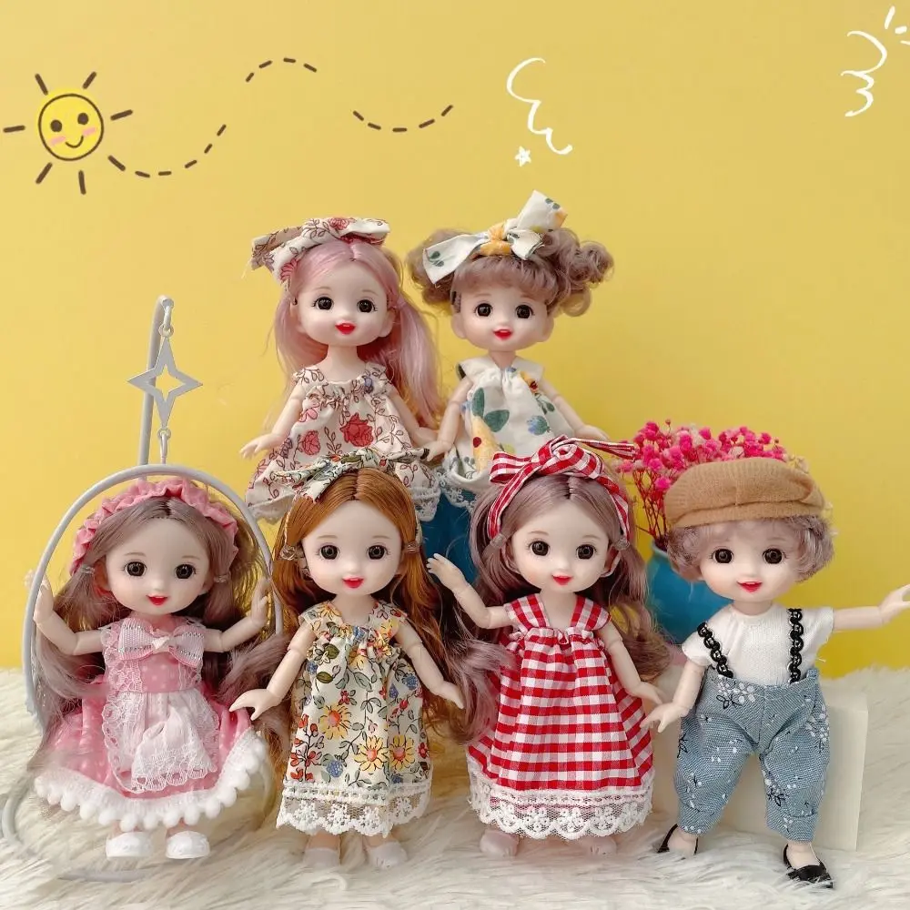 

Dress Up 17cm BJD Doll Mini Dolls Colorful Removable Joints Imitation Princess Doll with Clothes Cute 1/8 BJD Dolls Girls Gifts