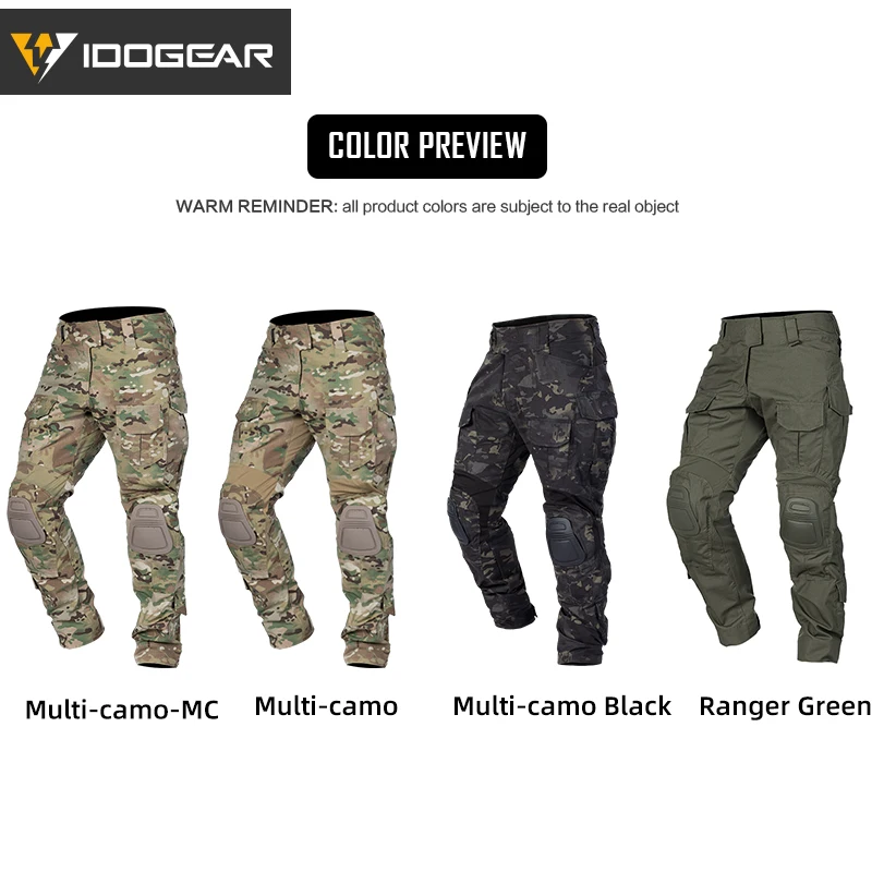 IDOGEAR-Pantalones tácticos G3 para caza, pantalón de combate multicamuflaje, Bdu, invierno, 3205