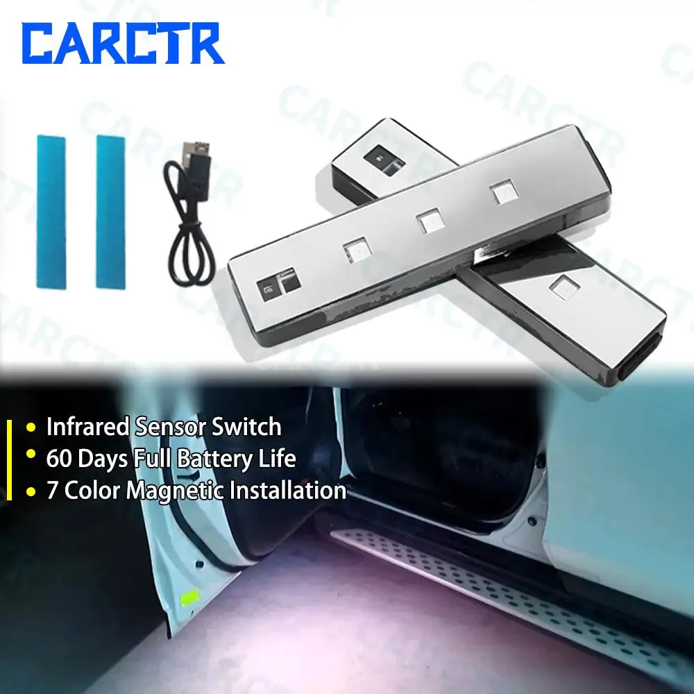 

Car Door Light USB Charging Wireless Magnetic LED Car Door Decoration Welcome Light 500mA RGB Safety Anti-collision Signal Lamp