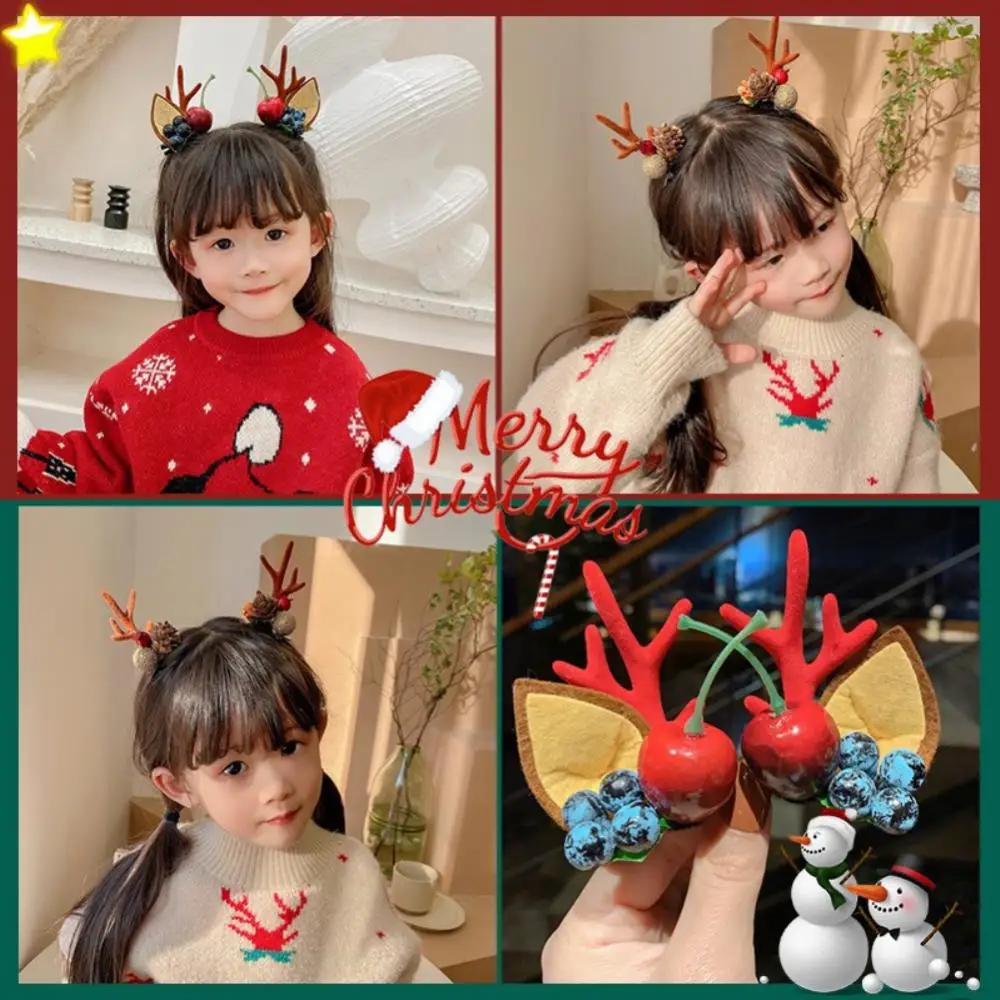 1/3/5PAIRS Fresh And Sweet Girl Top Clips Versatile Hairpin Festive Elements Christmas Hair Clips
