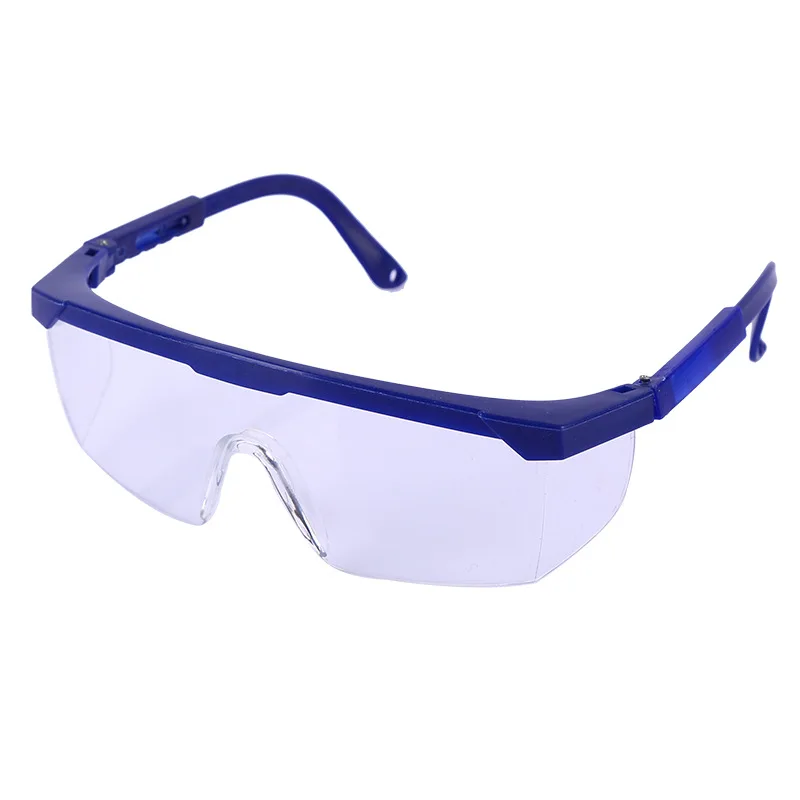 isla grano Esmerado Gafas protectoras para los ojos, lentes de seguridad para trabajo de  laboratorio, a prueba de polvo y viento, color azul y blanco, 1 unidad| | -  AliExpress